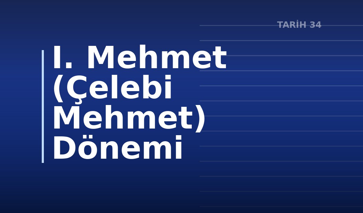 I. Mehmet (Çelebi Mehmet) Dönemi