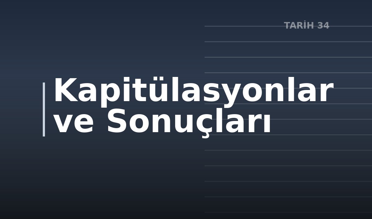 Kapitülasyonlar ve Sonuçları