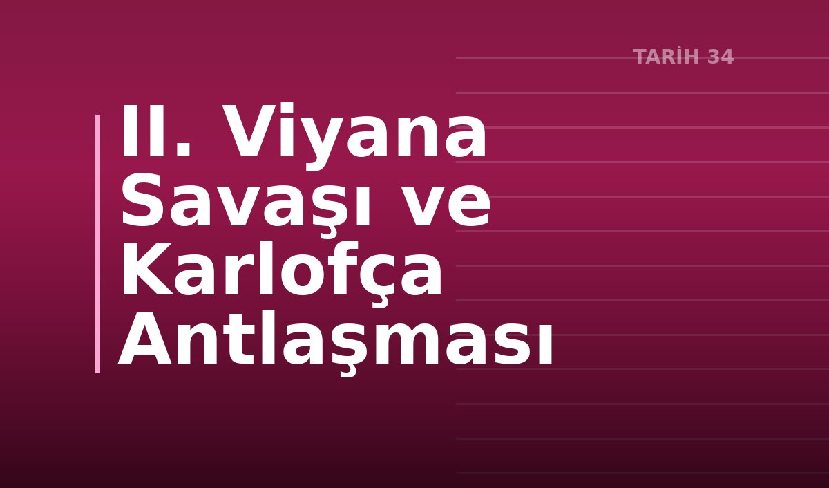 II. Viyana Savaşı ve Karlofça Antlaşması