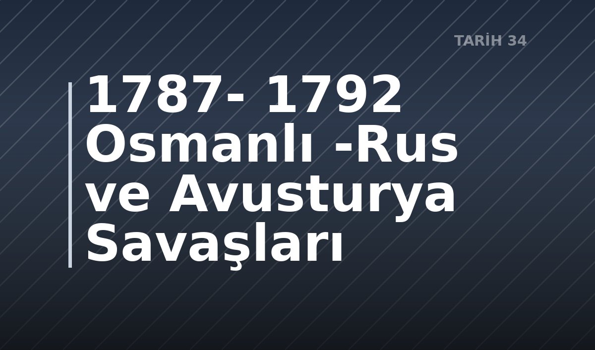 1787- 1792 Osmanlı -Rus ve Avusturya Savaşları