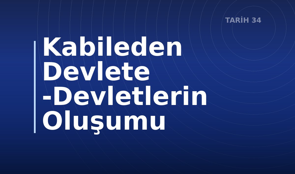Kabileden Devlete -Devletlerin Oluşumu