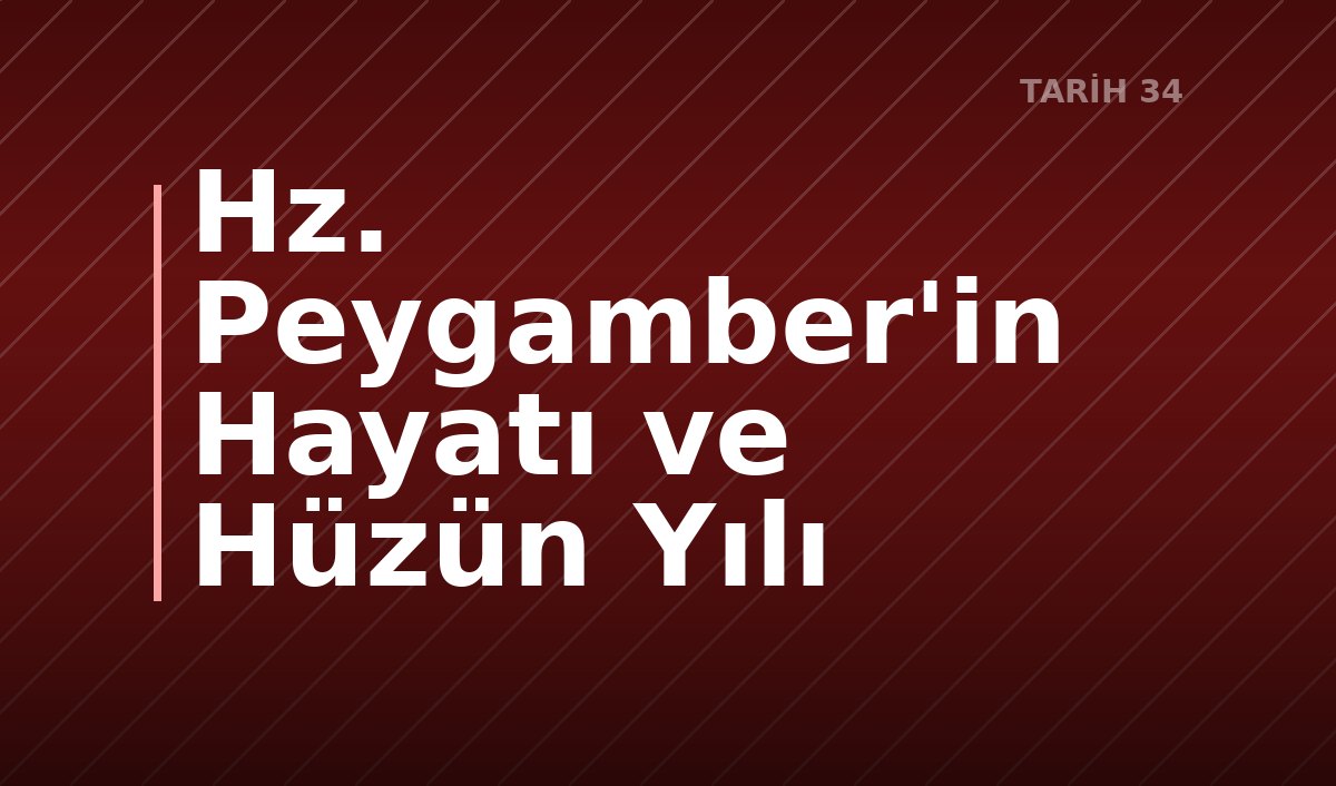 Hz. Peygamber'in Hayatı ve Hüzün Yılı