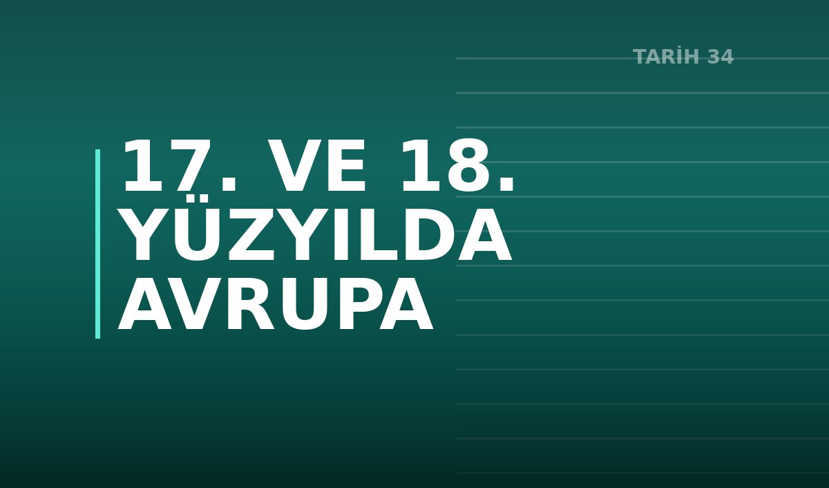 17. VE 18. YÜZYILDA AVRUPA