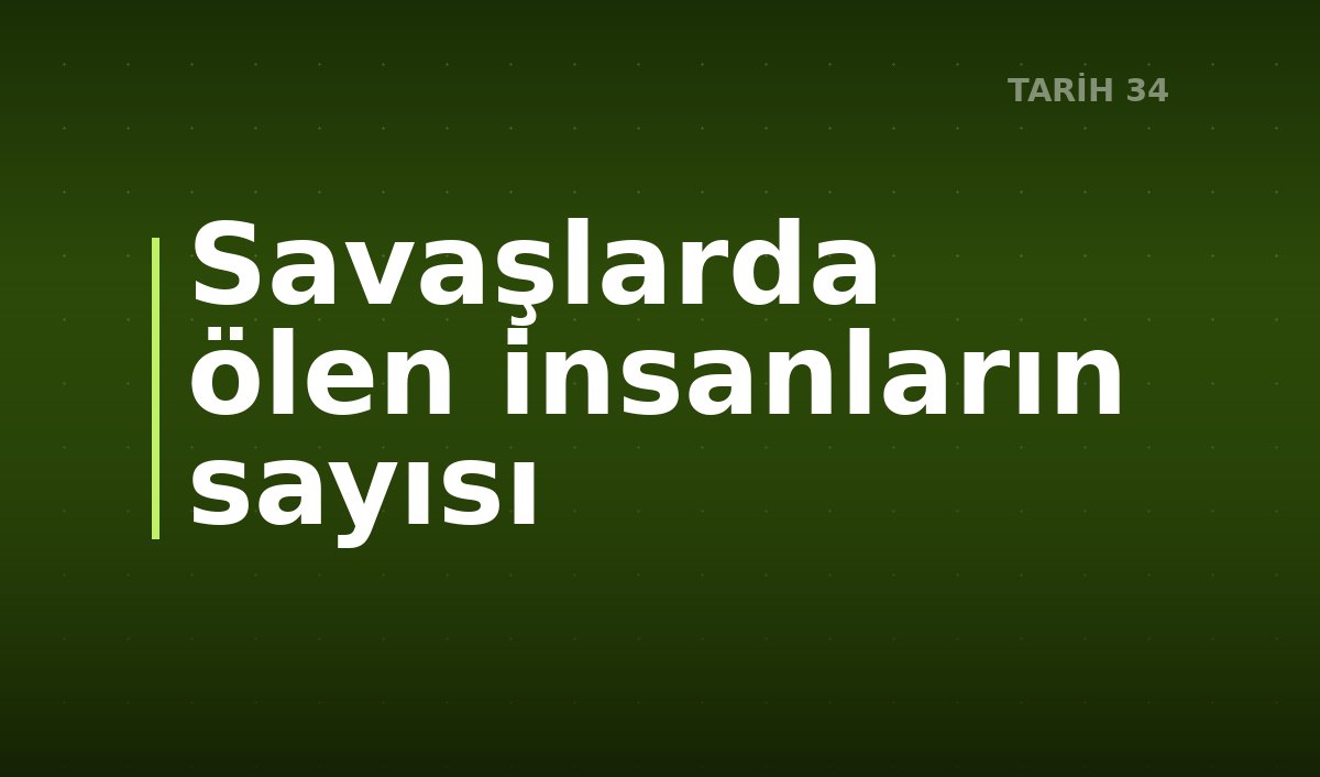 Savaşlarda ölen insanların sayısı
