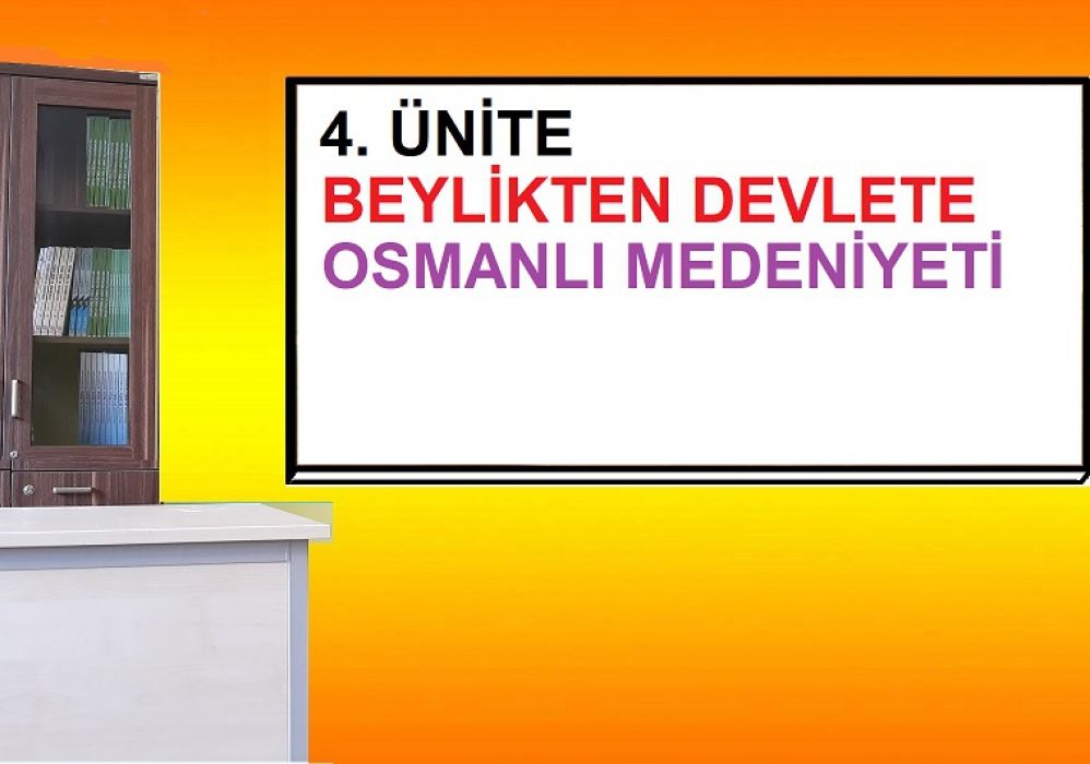 10. Sınıflar Tarih Dersi 4. Ünite Beylikte Devlete Osmanlı Medeniyeti