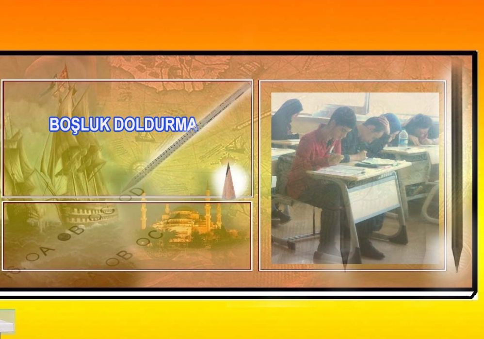 Tarih ve Zaman Ünite ile ilgili Boşluk Doldurma