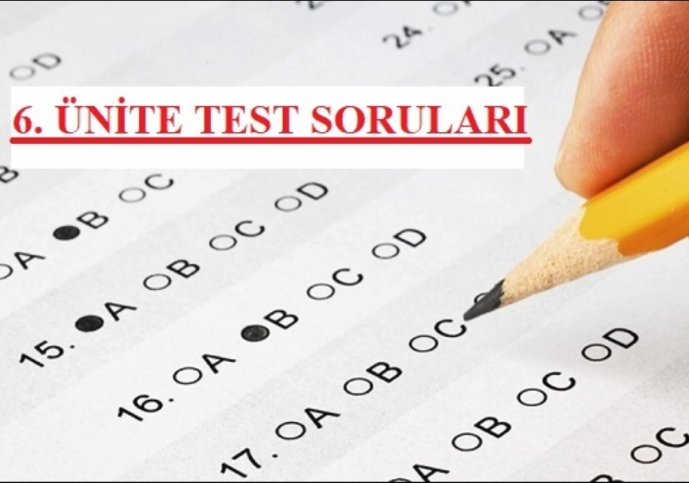 7. SINIF SOSYAL BİLGİLER 6. ÜNİTE TEST SORULARI
