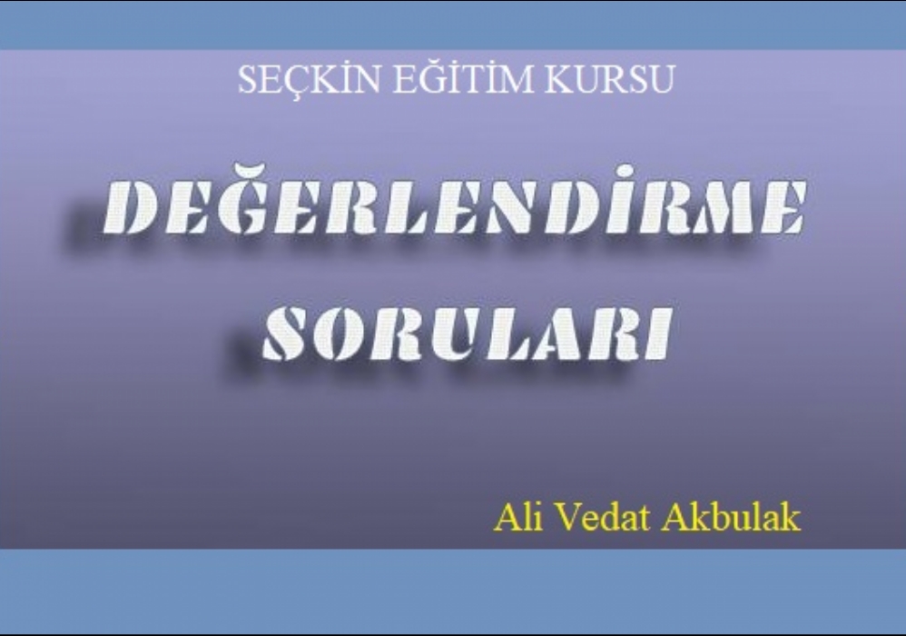 7. SINIF SOSYAL BİLGİLER 6. ÜNİTE -DEĞERLENDİRME SORULARI