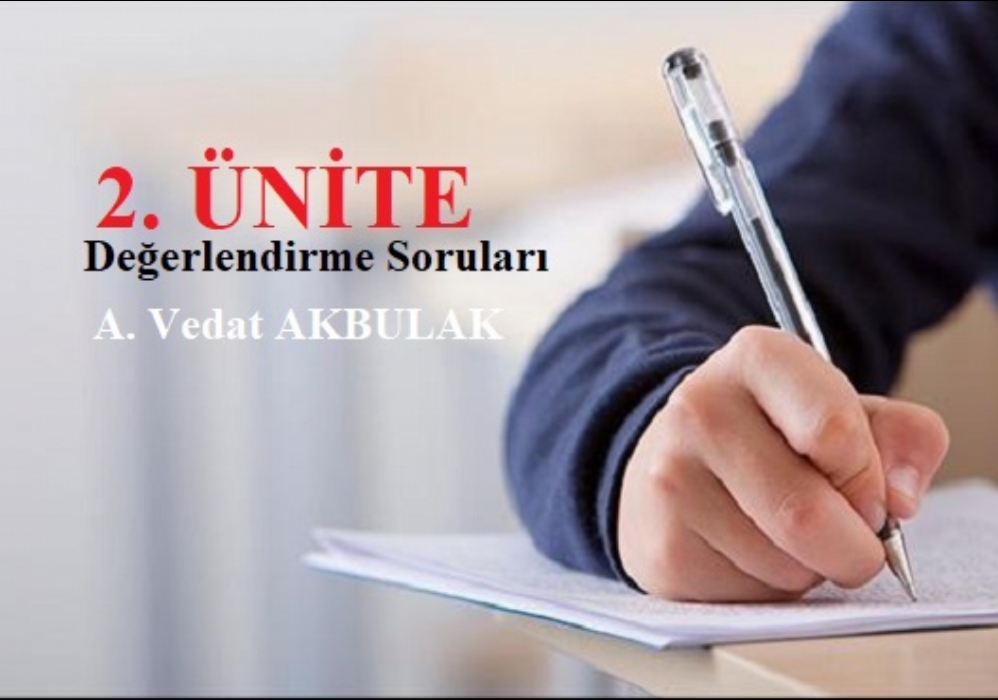 7. Sınıf, Sosyal Bilgiler 2. Ünite Test Soruları