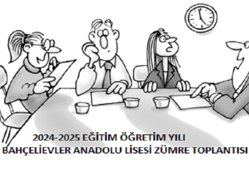 Bahçelievler İlçe Zümre Toplantısı Tutanağı